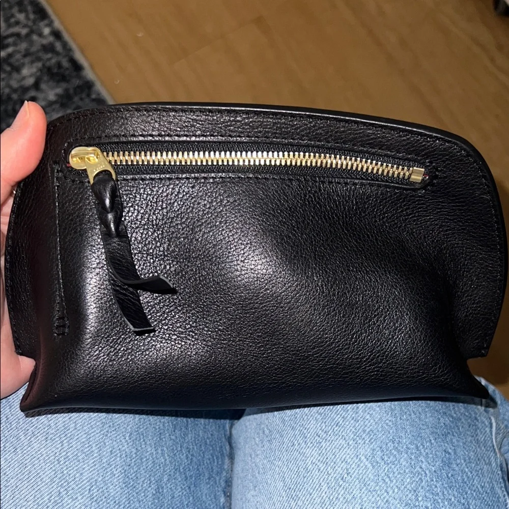 Lotuff Dopp Kit - Black Leather Makeup Pouch